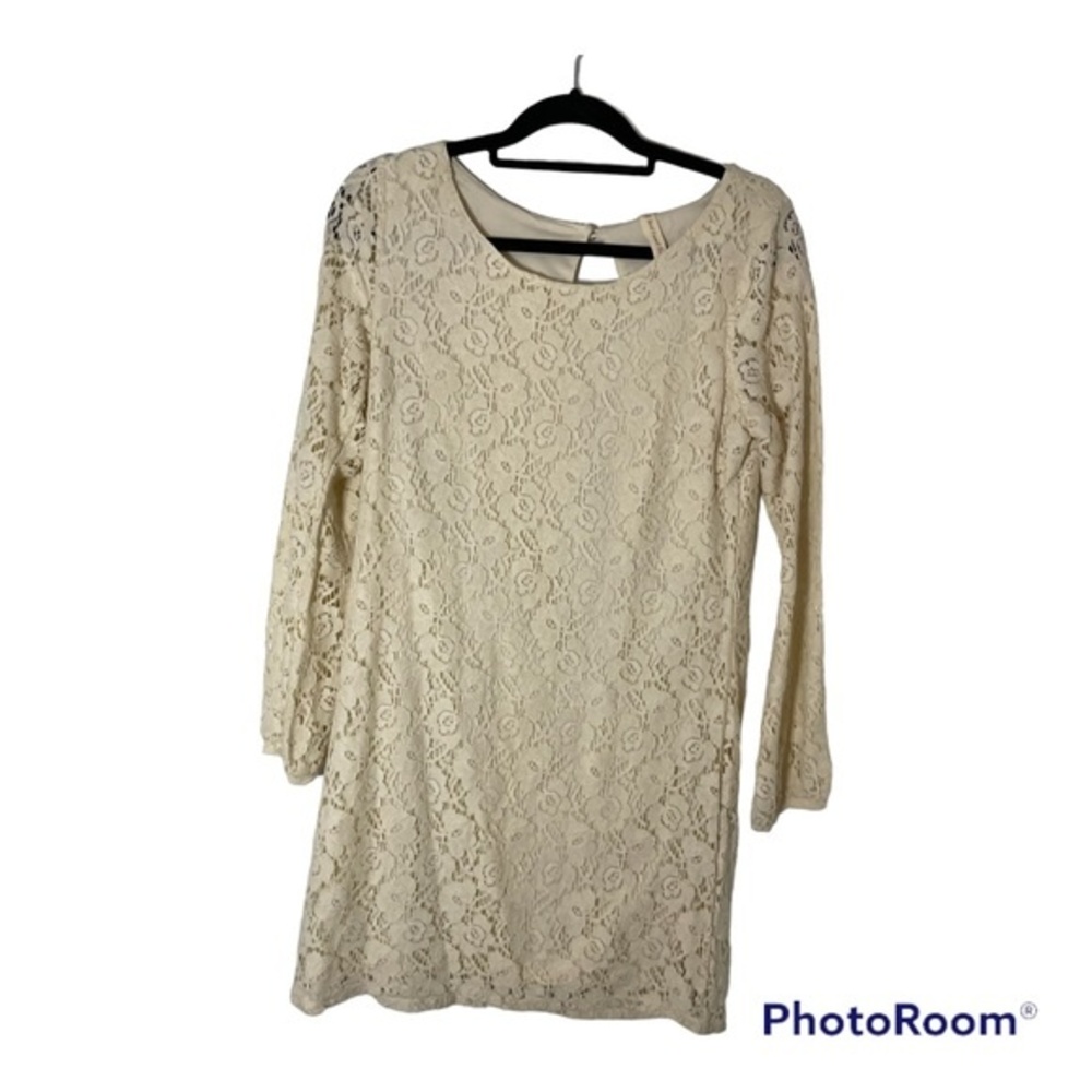 NWT Juniors Red Camel Cream Lace Dress Size M